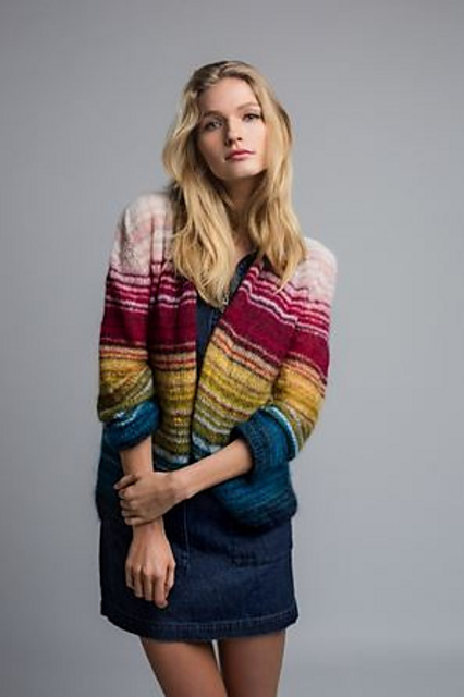 Strickjacke Mohair Seide Alpaca