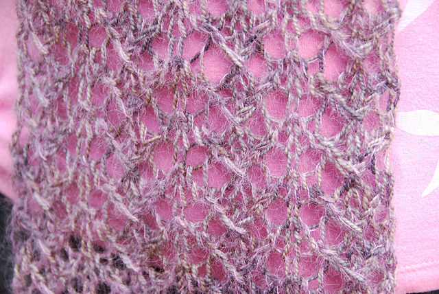 Koigu and Kidsilk Arrowhead Scarf