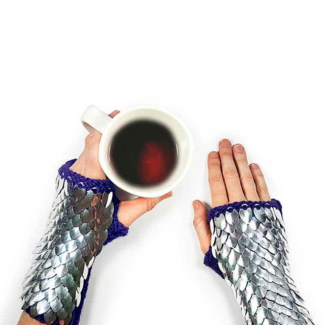 Dragon Scale Fingerless Gloves