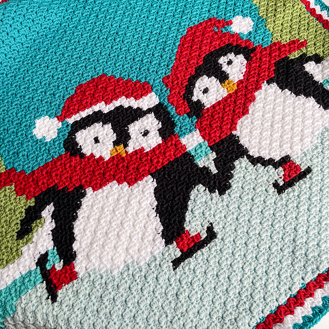 Skating Penguin Pals Blanket