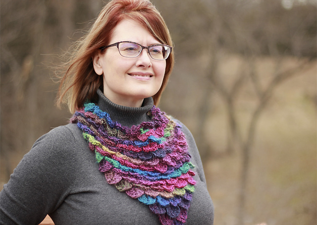 Stained Glass Dragon Scales Bandana Cowl