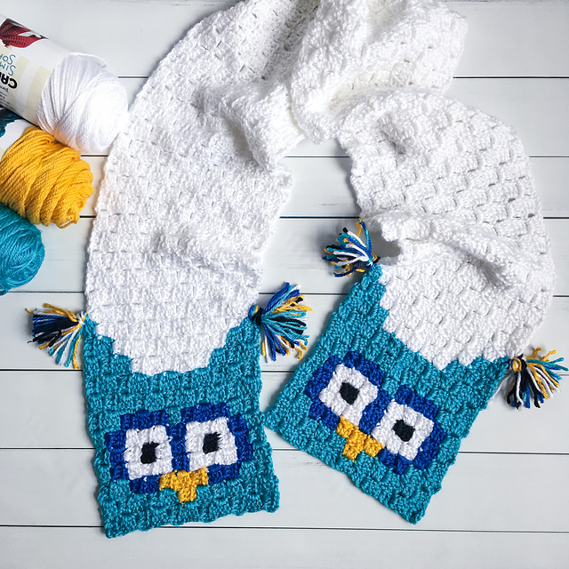 Owl C2C Scarf