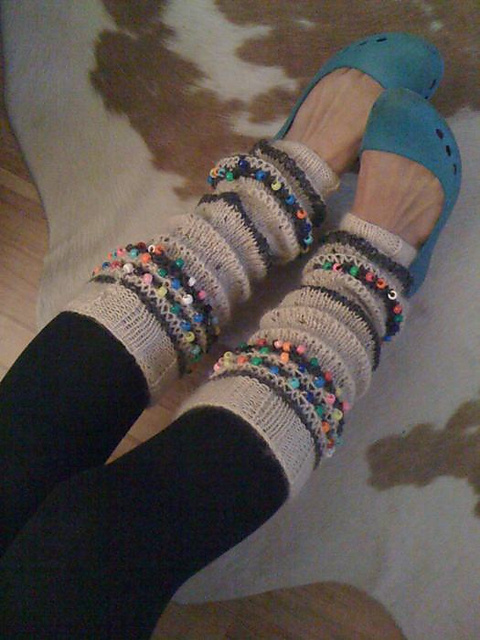 Beaded leg-warmers