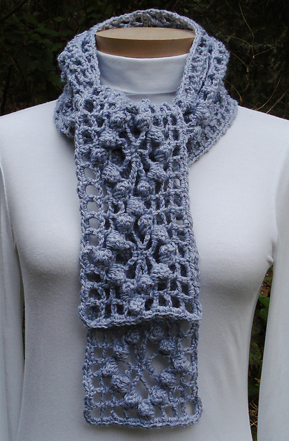 Ravelry: Popcorn Web Scarf - PA-304 pattern by Nancy Brown