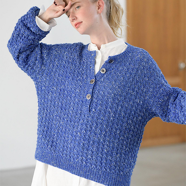 p.18 Blue Henley pullover