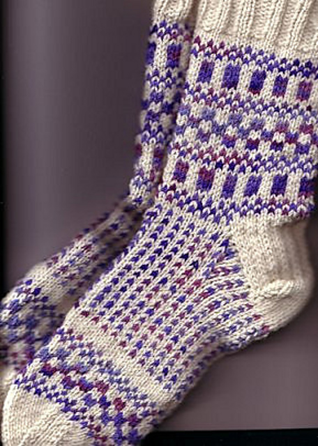 Checkers and Squares Fair Isle Socks
