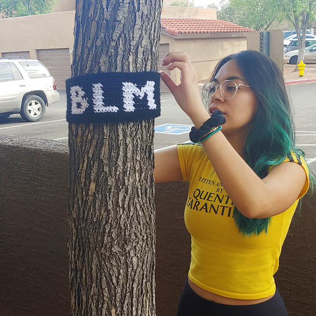 BLM Yarn Bomb Banner