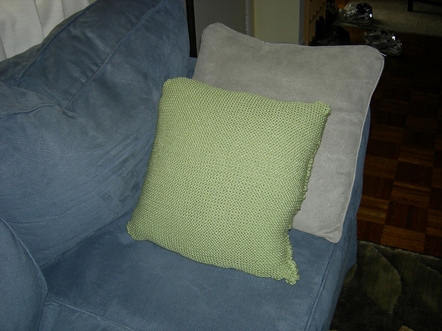 2. Garter Stitch Pillows
