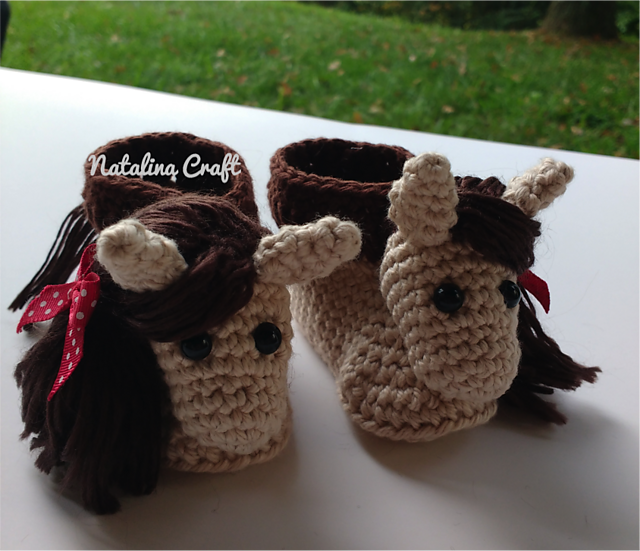 Baby booties horse