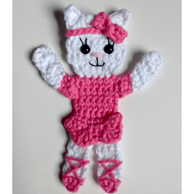 Kitty ballerina applique