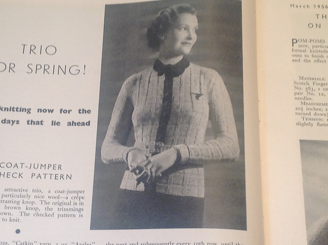 A coat-Jumper in Check Pattern