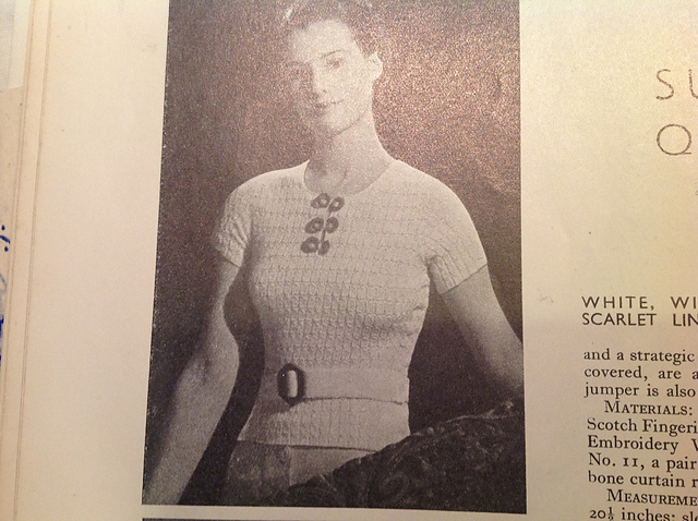 White, with Scarlet Links