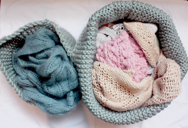 Knitted Yarn Basket