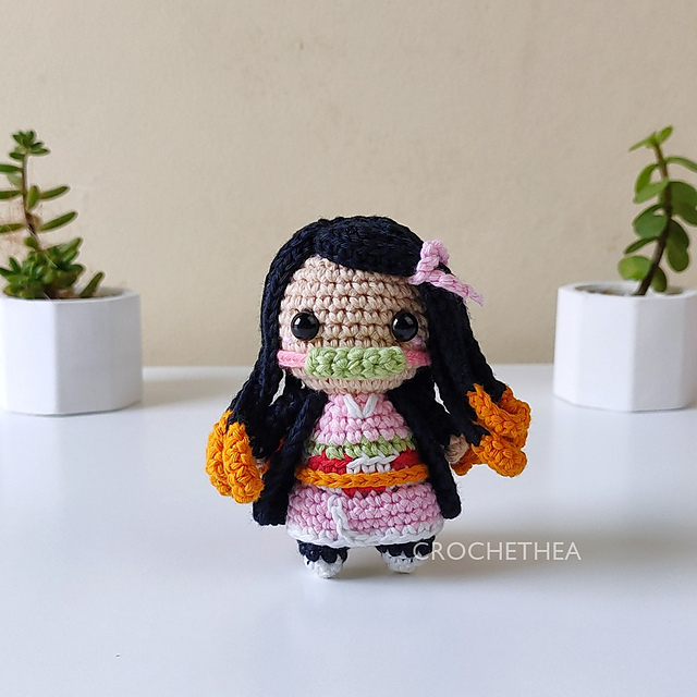 Ravelry: Nezuko Amigurumi pattern by Sabbathea Natalie