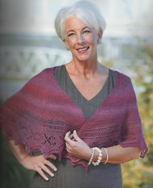 Knitting For A Cure Crescent Shawl