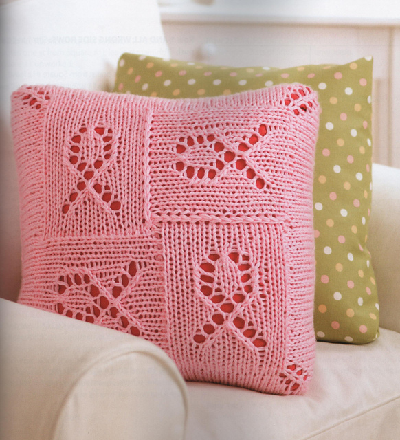 Knitting For A Cure Entrelac Pillow