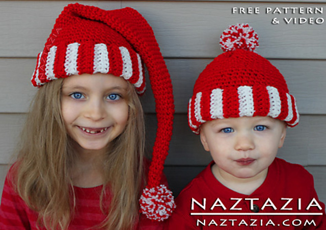 Santa Hat, Elf Hat, Pixie Hat, Beanie Hat