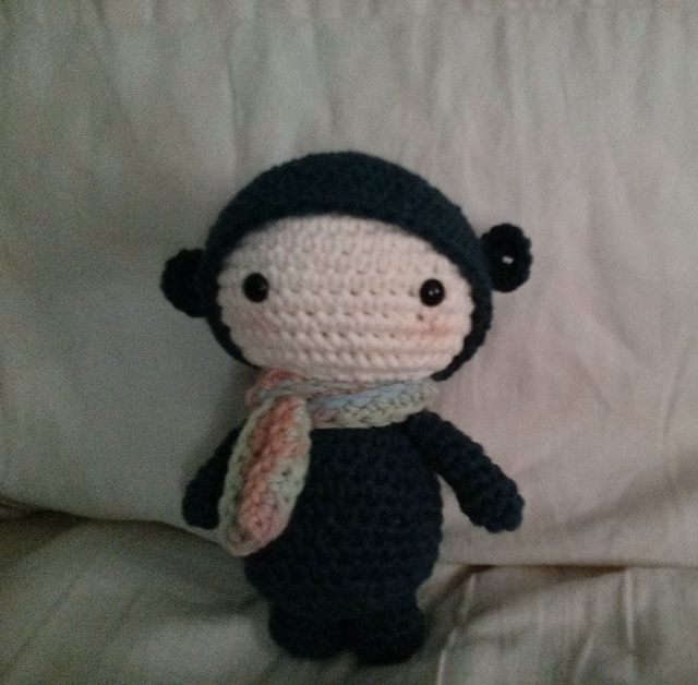 Doll in Blue Bear Suit
