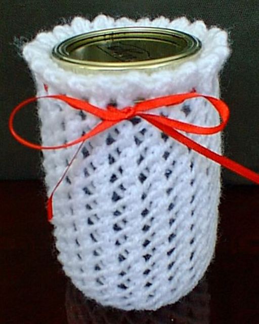 Knit Jar Cover