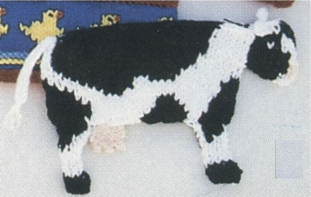 Knit Cow Baby Bottle Holder