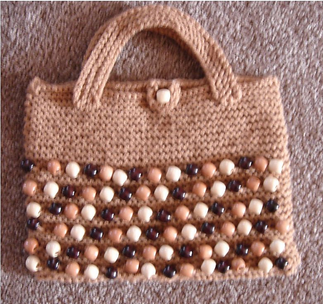 Knit Beaded Bag