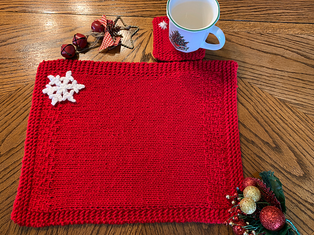 Holiday Placemat and Optional Coaster