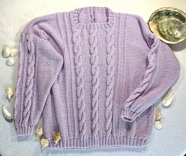 “By the Beach” Cabled Pullover Sweater