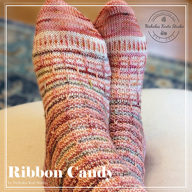 Ribbon Candy Socks