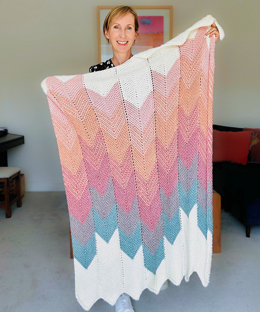 Tunisian Chevron Blanket