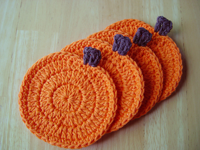 Pumpkin Coasters