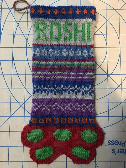 Customizable Paw Print Christmas Stocking