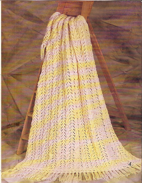 #4 Cable and Lace Afghan