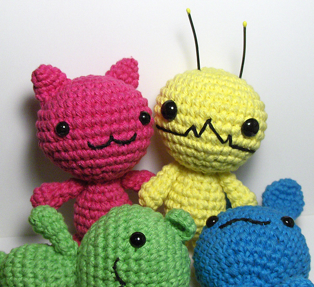 Alien Hominid, Chibi Kawaii Cat, Bunny and Bear or Other Amigurumi Patterns
