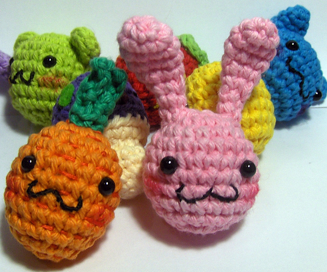 Kawaii Chibi Amigurumi Pattern - Cat, Dog, Bunny, Bear, Duck, Mushroom, Carrot or Strawberry