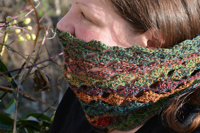 Lacy Sock Yarn Cowl