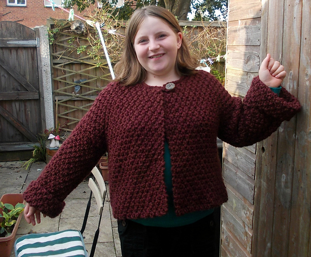 moss stitch jacket by Rico