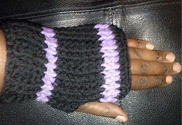 Ribbed Fingerless Gloves