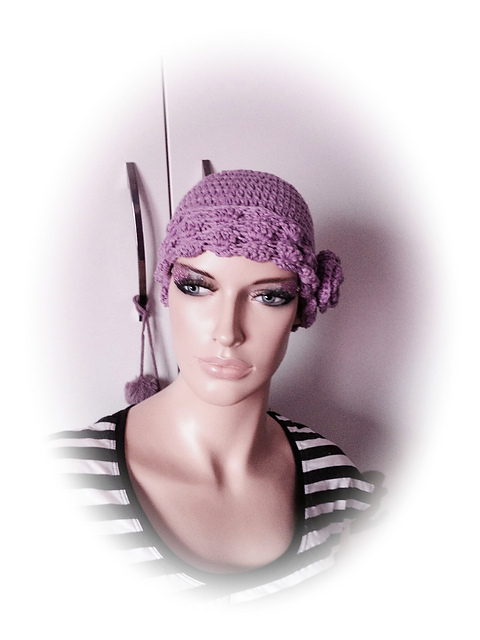Violet Flower Hat