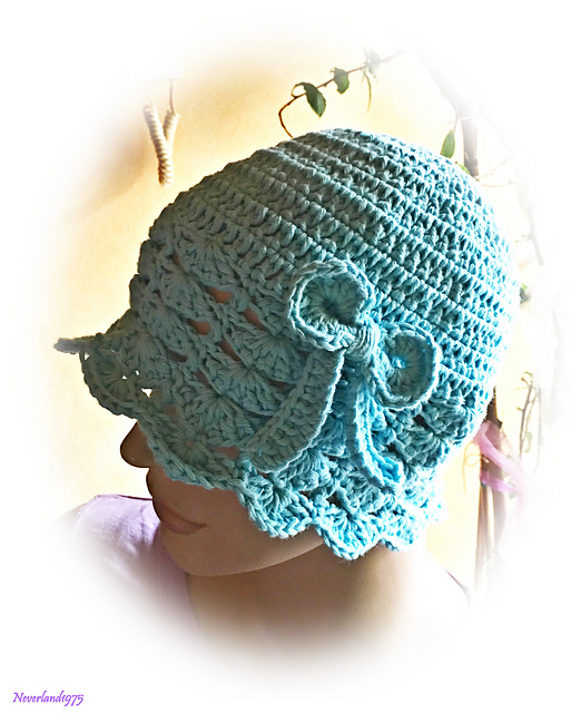 Violet Flower Summer Hat