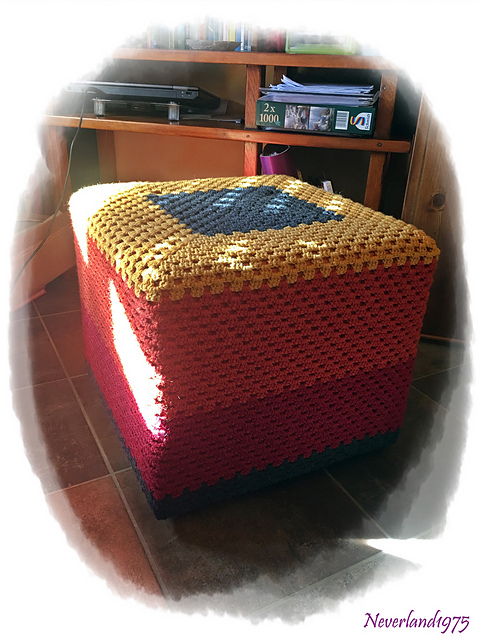 Colored Pouf Cover