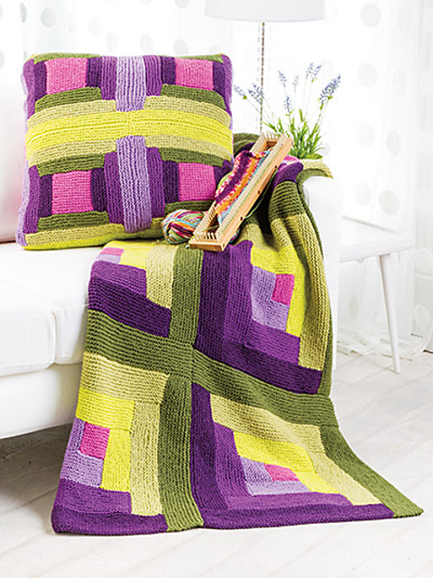 Log Cabin Throw & Floor Pillow