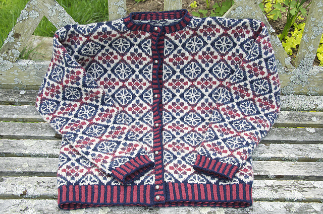 Summer Berry Fair Isle Cardigan