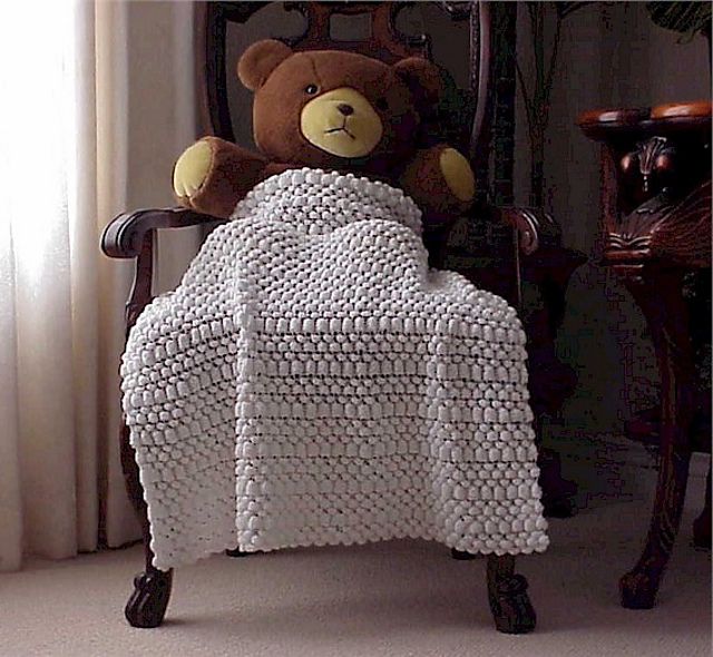 Knit Bubble Wrap Baby Blanket