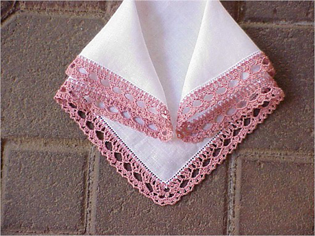 Rose Edged Hankie