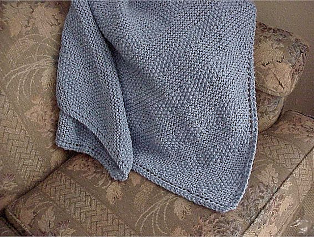 Textured Diagonal Knit Blanket