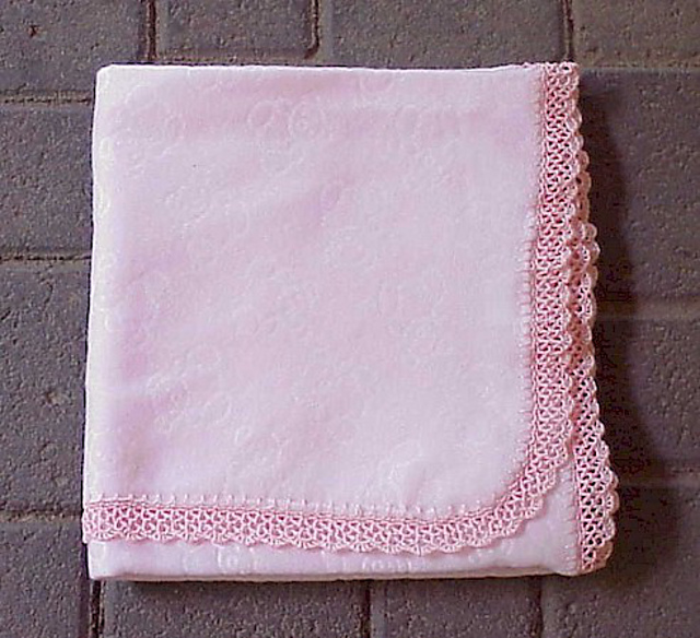 Lace Edged Receiving Blanket