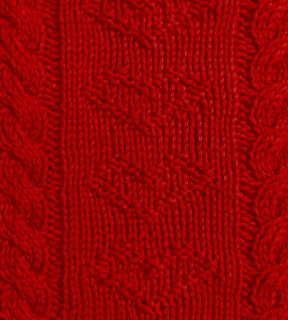 Hearts Aligned Knit Square