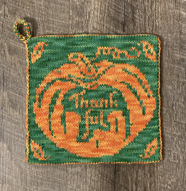 Thankful Pumpkin Potholder