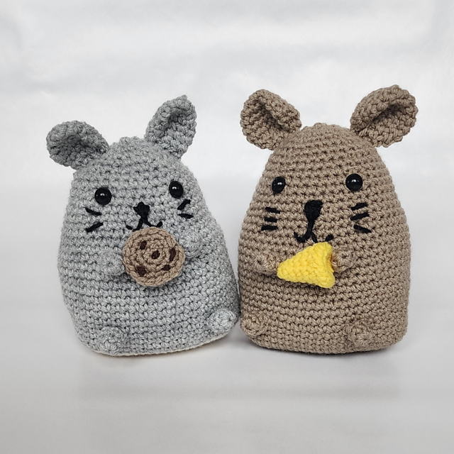 Chubby Animals - Mouse & Chinchilla - 4" Plushie