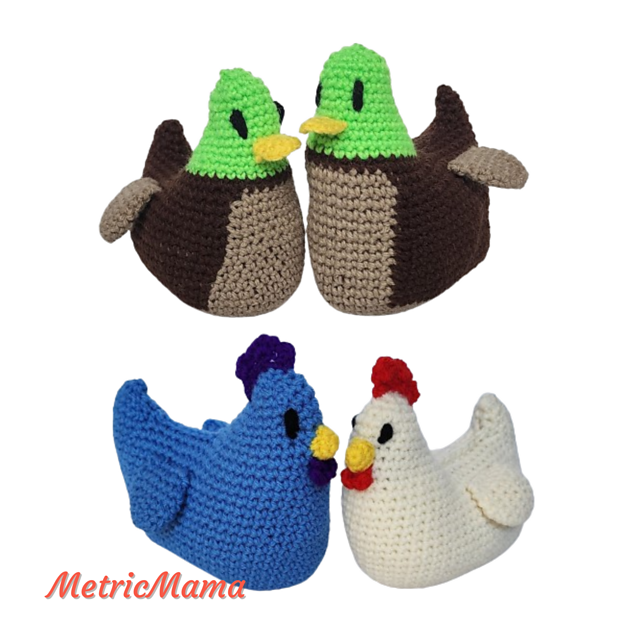 Chubby Birds - Mouse & Duck - 4" Plushie